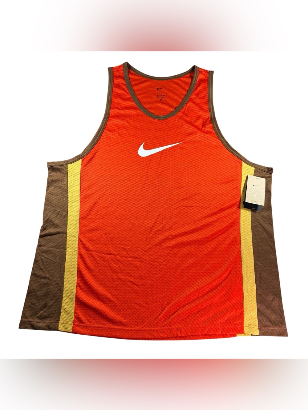 Nike Icon Dri-Fit Loose Fit Orange Tank Top Men’s Size XXL New With Tags